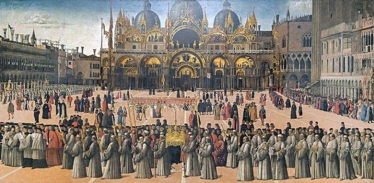 Accademia - Procession in piazza San Marco by Gentile Bellini