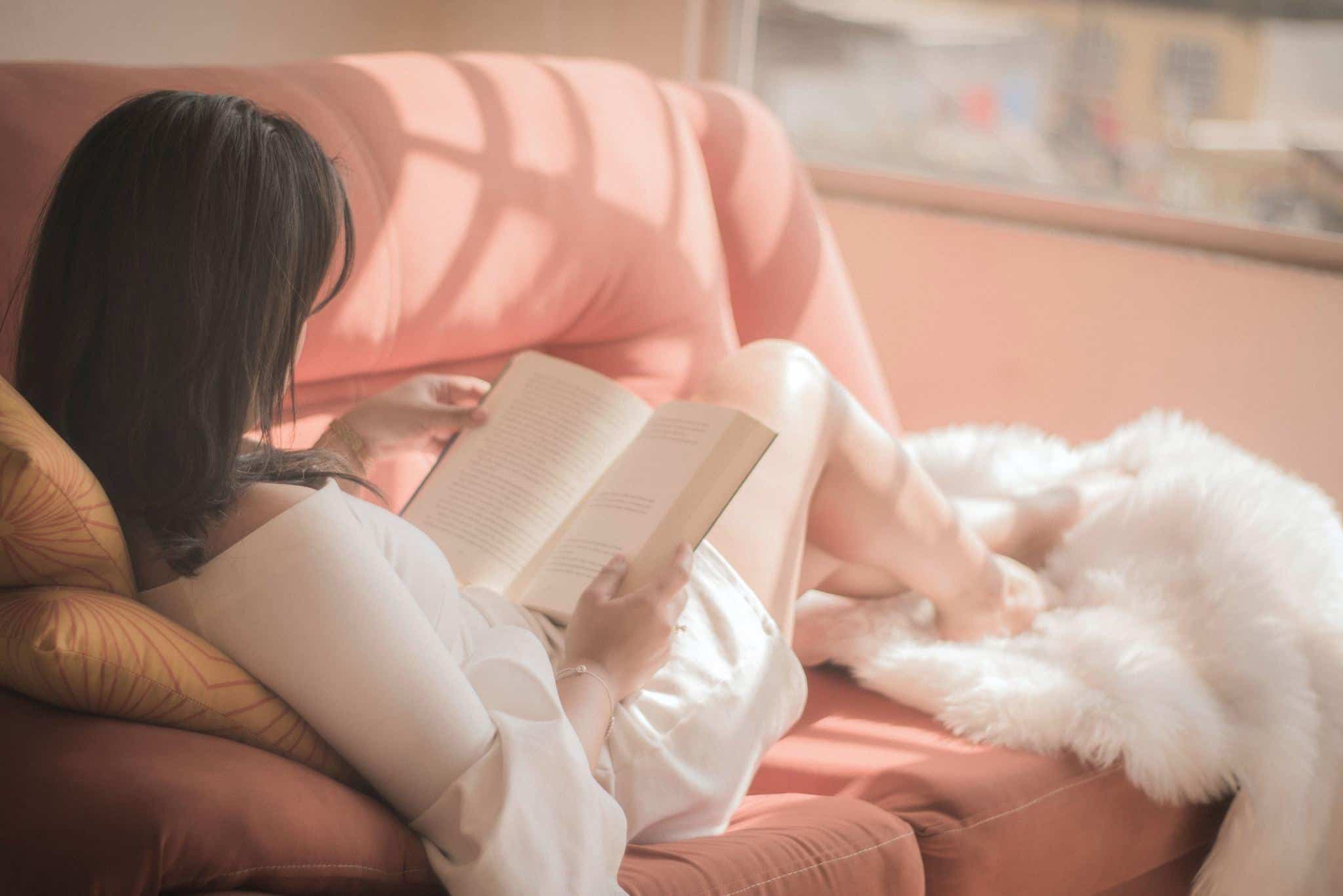 Woman reading a book