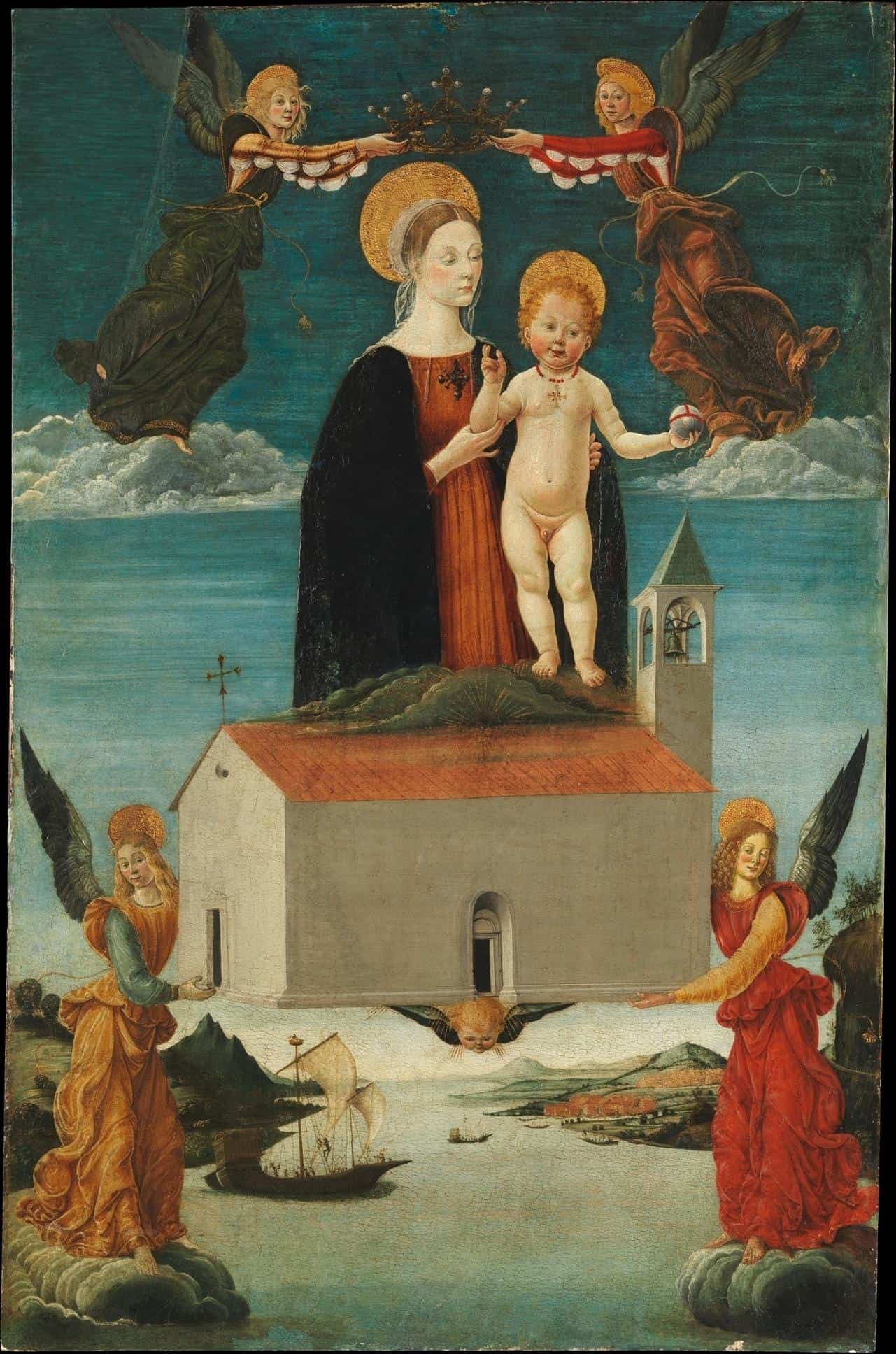 the holy house transported to Loreto. Saturnino Gatti 1510 Met NY