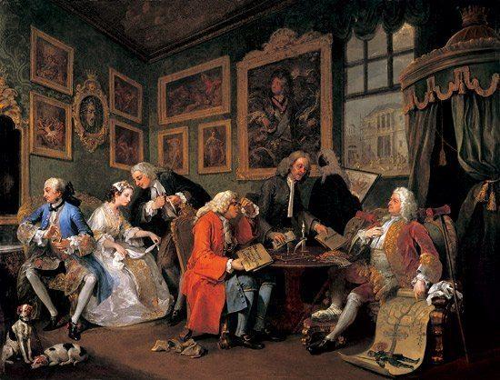 william hogarth marriage a-la mode- 1. the marriage settlement